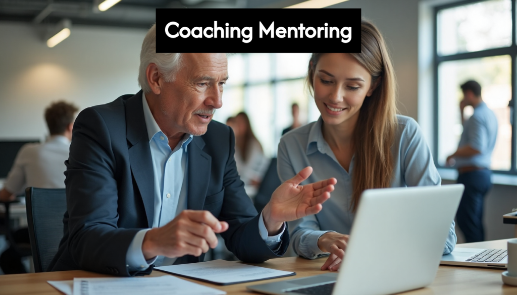 Diverse professionals in mentorship session