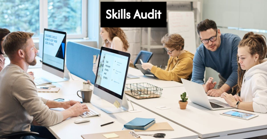 Diverse team meeting in a modern office