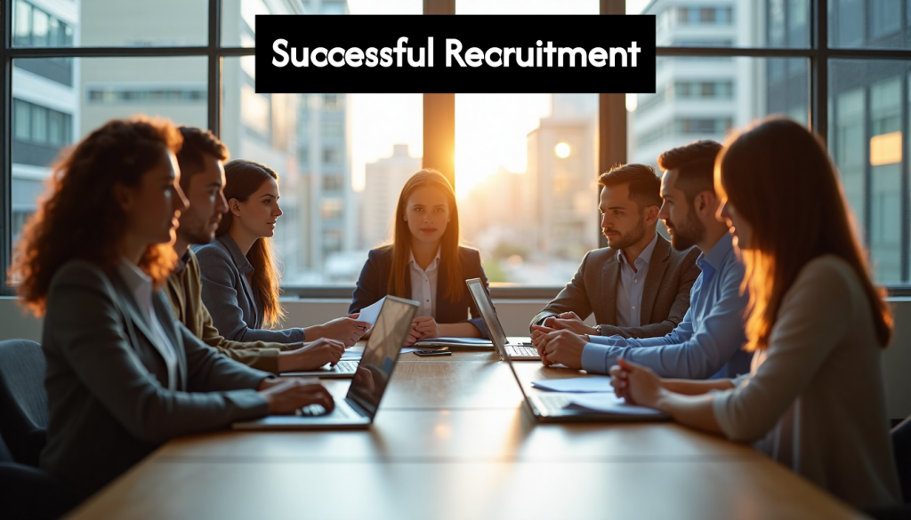 Diverse professionals in a modern office working together