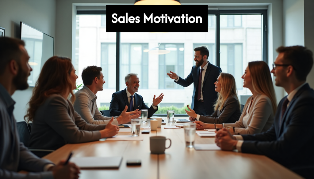 Diverse sales team collaborating in modern office